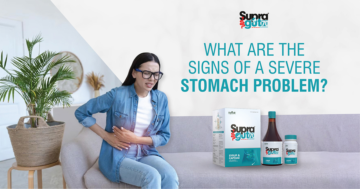 What are the signs of a severe stomach problem?